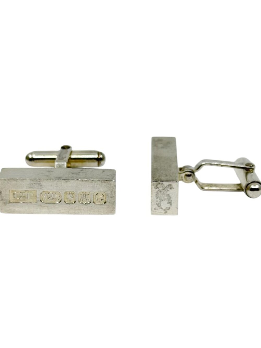 Charles Tyrwhitt sterling silver ingot cufflinks - GM1270 - Picture 3 of 5